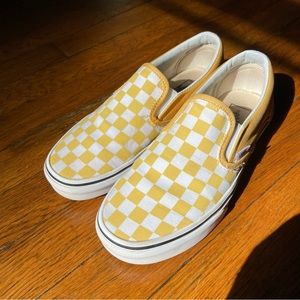 Yellow checkered vans